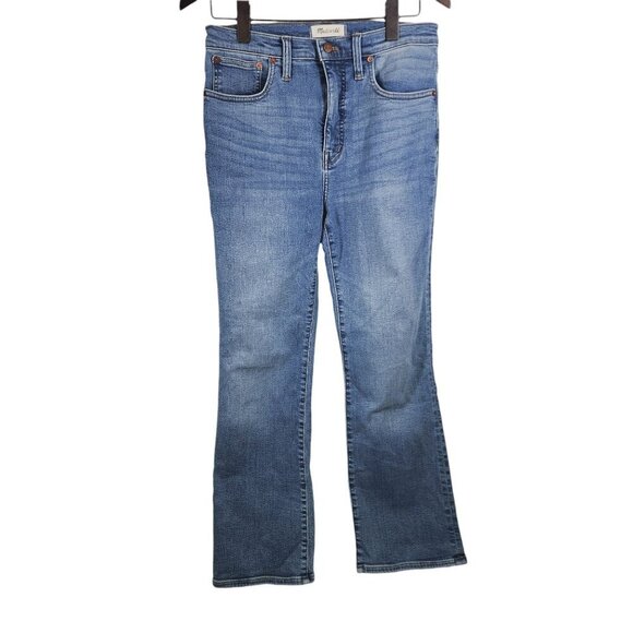 Madewell Cali Demi-Boot‎ Jeans Women's Size 28 Cropped/Ankle Blue Denim - Picture 1 of 9